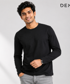 Alternative view of Black Long Sleeve Crew Neck