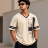 mens-graphic-printed-oversized -vneck-tshirt