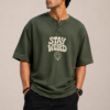 men's-green-stay-weird-typography-oversized-t-shirt