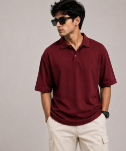 men's-maroon-self-inspired-typography-oversized-t-shirt