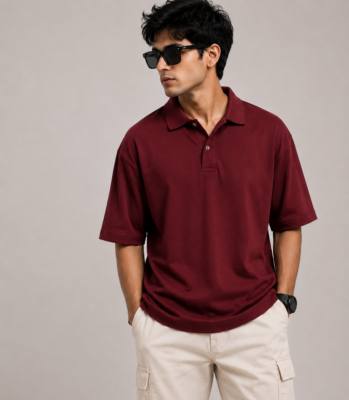 men's-maroon-self-inspired-typography-oversized-t-shirt