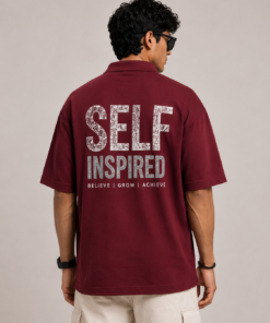 men's-maroon-self-inspired-typography-oversized-t-shirt